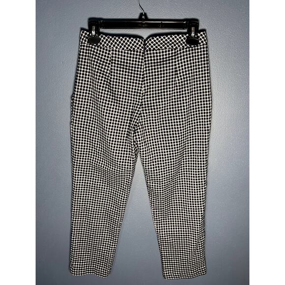 BCBGeneration Gingham Zip in Back Cropped Pants Size 2 - Picture 2 of 6